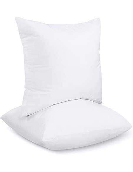 Utopia Bedding Relleno de Cojín 65 x 65 cm (2 Unidades), Fibra Virgen Siliconada, Almohadas de Sofá (Blanco)