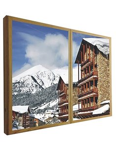 Ventanas Falsas Decorativas Retroiluminadas Estación de Esquí