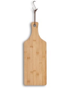 Zeller 25192 Schneide-/Servierbrett mit Griff, Bamboo, ca. 44,5 x 16 x 1,2 cm, Braun