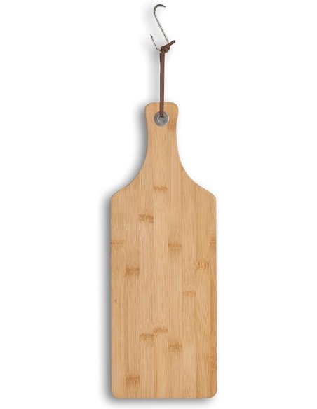 Zeller 25192 Schneide-/Servierbrett mit Griff, Bamboo, ca. 44,5 x 16 x 1,2 cm, Braun
