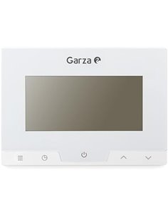Garza - Termostato Digital Programable de pared, Controlador de temperatura para caldera y calefacción, Pantalla táctil, Blanco
