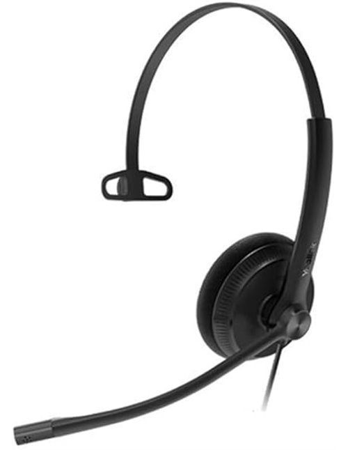 Yealink YHS34 Lite Mono - Auriculares monoaurales con Cable conexión RJ, Compatible con Todos los teléfonos Fijos, Color Negro  