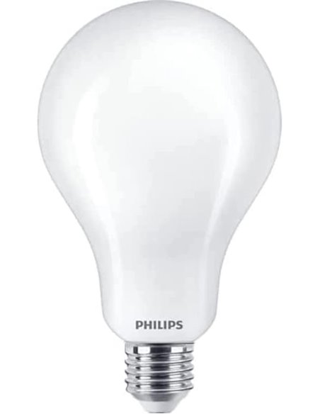 Philips - Bombilla LED Cristal, 200W, E27, Estándar, Mate, Luz Blanca Cálida, No Regulable       