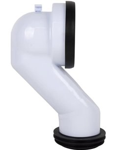 Cofan Manguito de Conexión | Manguito Acodado 45° para Inodoro | Incluye Goma Labiada Ø110 | Fabricado en Polipropileno       