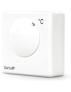 Garza - Termostato analógico para caldera y calefacción, 2 hilos, regulación manual, Blanco, 45 x 130 x 170 milímetros       