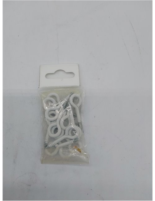 INDEX A PERFECT FIXING | AL-HC B [BZALHCB1850] Hembrilla cerrada roscada lacada blanca - 18x50 (3,7 x 39 x 12) - Bolsa de 15 uni