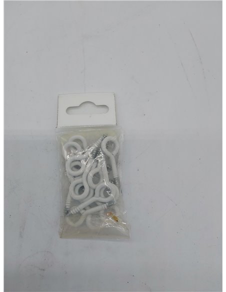 INDEX A PERFECT FIXING | AL-HC B [BZALHCB1850] Hembrilla cerrada roscada lacada blanca - 18x50 (3,7 x 39 x 12) - Bolsa de 15 uni