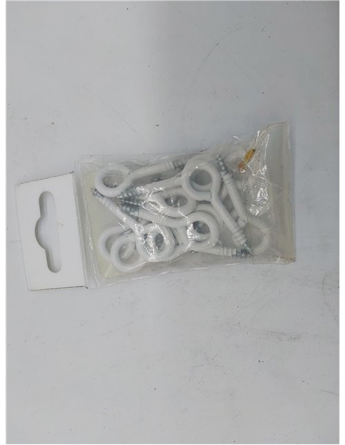 INDEX A PERFECT FIXING | AL-HC B [BZALHCB1850] Hembrilla cerrada roscada lacada blanca - 18x50 (3,7 x 39 x 12) - Bolsa de 15 uni