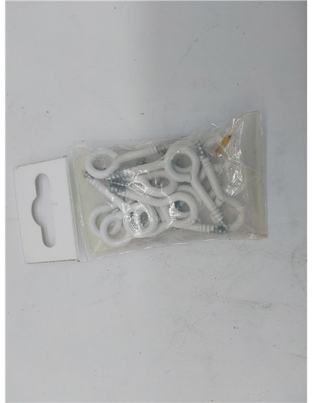 INDEX A PERFECT FIXING | AL-HC B [BZALHCB1850] Hembrilla cerrada roscada lacada blanca - 18x50 (3,7 x 39 x 12) - Bolsa de 15 uni