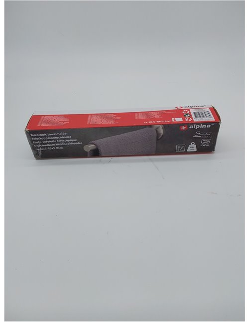 INOX Toallero telescópico Extensible para Montaje en Pared en Cocina, baño de Acero Inoxidable, Barra de Toalla de Pared       