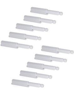 Emuca - Sistema push para puerta de mueble con pistón amortiguador, gris, Set de 10 piezas       