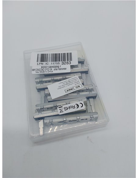 WMYCONGCONG 10 potenciómetros de diapositiva de 10 K Ohm doble lineal, potenciómetro electrónico de 10 K       