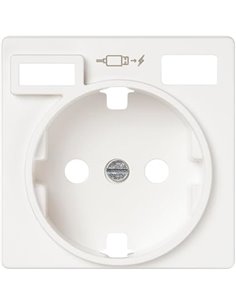 SIMON - Tapa Base de Enchufe Schuko, Serie 82 Concept, 2 USB C+A, Compatible con las Series 75, 31, 82 y 88, Efecto Mate Antihue