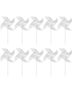 STOBOK Molino de viento para niños juguetes de papel blanco molino de viento DIY para pintar manualidades 24 piezas molinos de v