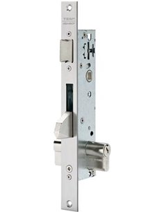 Tesa Assa Abloy 4210BE253RNI Cerradura Monopunto De Caja Estrecha De Palanca Basculante Antipalanqueta Para Perfiles MetálicosIn