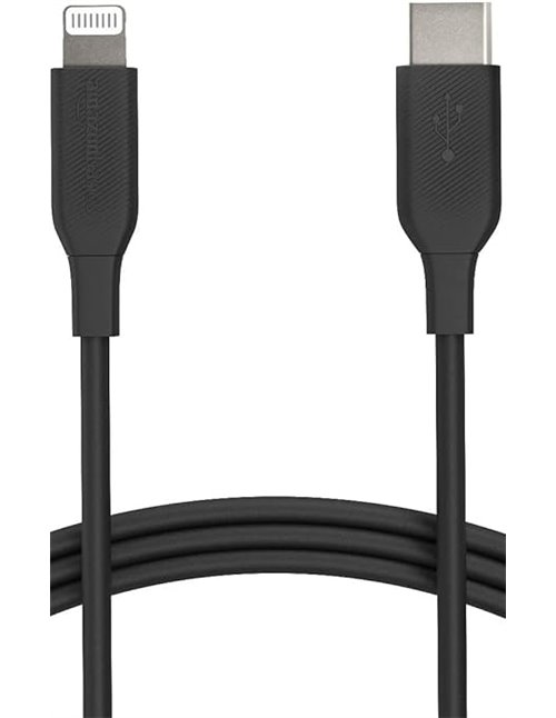 Amazon Basics - Cable USB-2.0 tipo C a Lightning (certificado MFi), 0.9 m, color negro       