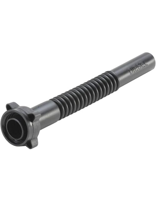 Hünersdorff - Tubo de Salida para diésel (Flexible, con Tuerca de unión), Color Negro, canula       