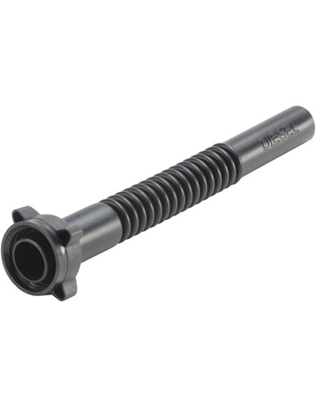 Hünersdorff - Tubo de Salida para diésel (Flexible, con Tuerca de unión), Color Negro, canula       