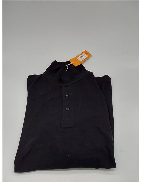 Portwest Polo De Manga Larga Genoa, Tamaño: XXL, Color: Negro, B212BKRXXL       