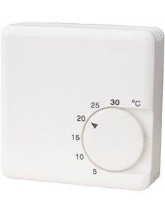 COATI - TERMOSTATO MECÁNICO PARA CALDERA Y CALEFACCIÓN ANALÓGICO CON INSTALACIÓN A 2 HILOS 10A 250V BLANCO Coati       