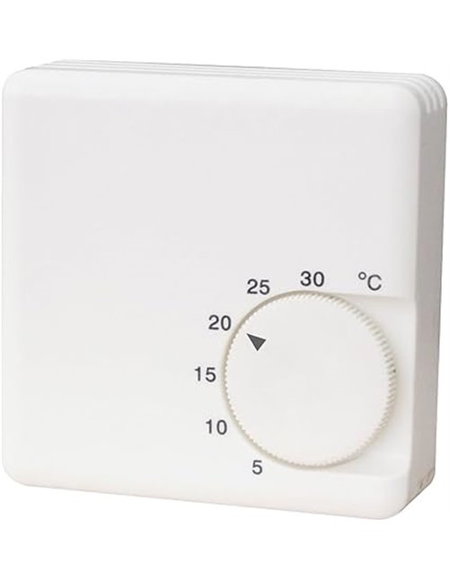 COATI - TERMOSTATO MECÁNICO PARA CALDERA Y CALEFACCIÓN ANALÓGICO CON INSTALACIÓN A 2 HILOS 10A 250V BLANCO Coati       