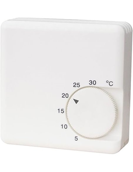 COATI - TERMOSTATO MECÁNICO PARA CALDERA Y CALEFACCIÓN ANALÓGICO CON INSTALACIÓN A 2 HILOS 10A 250V BLANCO Coati       