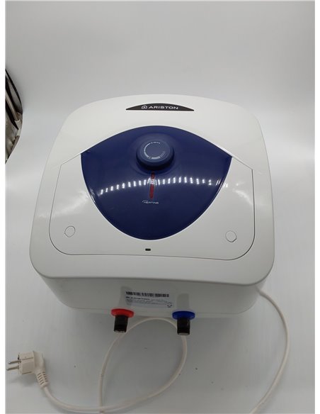 Ariston Blu Evo RS - Termo Eléctrico 10 Litros Bajo Consumo, Calentador de Agua Eléctrico Vertical Potente Tamaño Reducido 27,6x