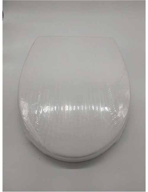 Ibergrif M41002 Tapa wc, Asiento de Inodoro de Cierre Suave en Forma de O con Liberación Rápida para una Fácil Limpieza, Blanco 