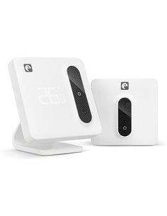 Garza Smart - Termostato Wi-Fi Inteligente para Caldera y Calefacción, con Adaptador, Medidor Consumo, Control táctil, Detección
