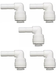 Pxyelec - Tubo de conexión para filtro de agua, 1/4 pulgadas, 5 clips de bloqueo de plástico para sistema de agua de ósmosis inv