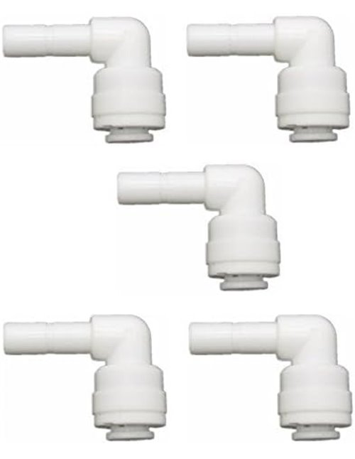 Pxyelec - Tubo de conexión para filtro de agua, 1/4 pulgadas, 5 clips de bloqueo de plástico para sistema de agua de ósmosis inv