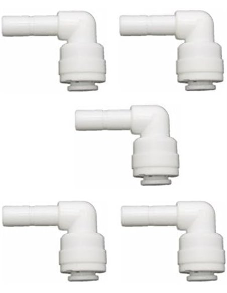 Pxyelec - Tubo de conexión para filtro de agua, 1/4 pulgadas, 5 clips de bloqueo de plástico para sistema de agua de ósmosis inv