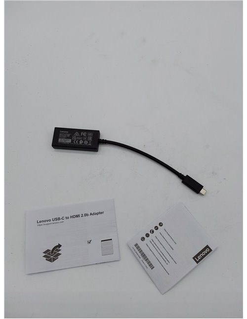 Lenovo 4X90R61022 adaptador de cable de vídeo 0,24 m USB C HDMI tipo A (Estándar) Negro - Adaptadores de cable de vídeo (0,24 m,