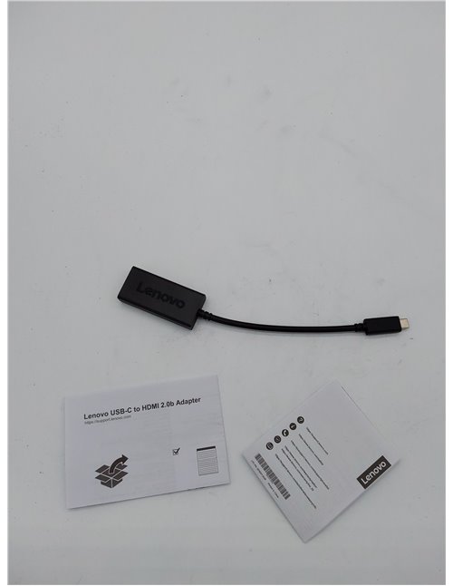 Lenovo 4X90R61022 adaptador de cable de vídeo 0,24 m USB C HDMI tipo A (Estándar) Negro - Adaptadores de cable de vídeo (0,24 m,