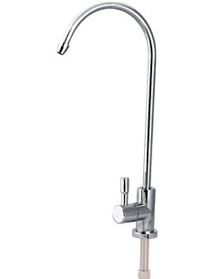 Nikou Grifo - Grifo de fregadero de cocina de acero inoxidable de 1/4 '' Grifo de cromo de ósmosis inversa RO Filtro de agua pot