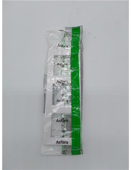 Schneider Electric Asfora EPH5800321D - Marco horizontal para enchufes e interruptores (3 enchufes), color blanco       