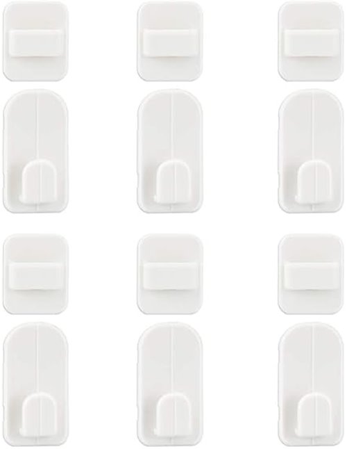 SNAGAROG Organizador para Mandos TV de Pared, 6 Porta Mandos Adhesivos de Plástico Blanco con Buena Adherencia Gancho para Mando