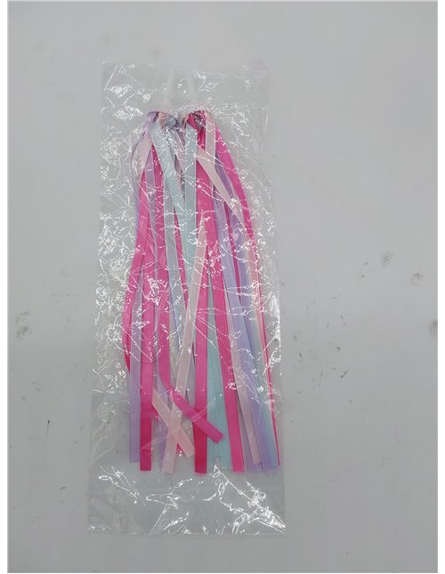 Vidillo 1 par de serpentinas de bicicleta arcoíris para niñas y niños, paquete de 2 cintas de borlas, accesorios de transporte f