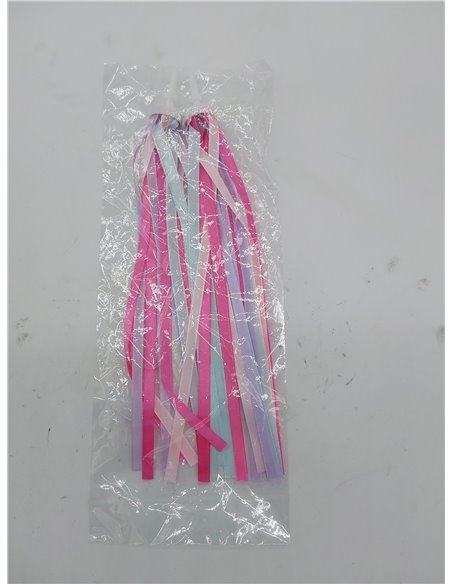 Vidillo 1 par de serpentinas de bicicleta arcoíris para niñas y niños, paquete de 2 cintas de borlas, accesorios de transporte f