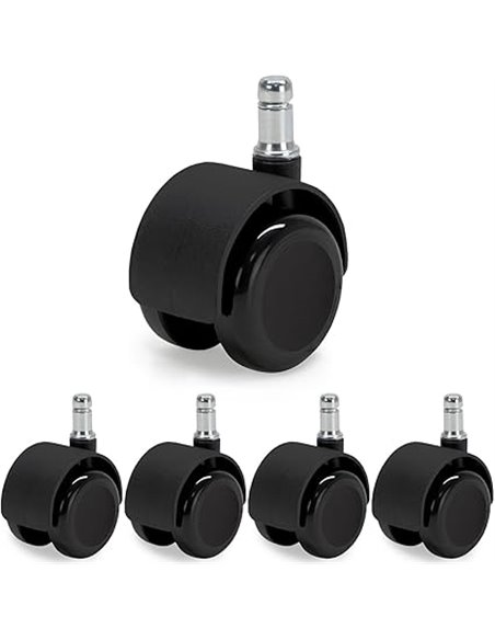 Waytex 78600 - Ruedas autofrenantes para silla de oficina - Auto freno sillón cargado - diámetro 50 mm, para suelos duros, parqu