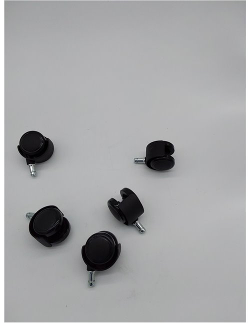 Waytex 78600 - Ruedas autofrenantes para silla de oficina - Auto freno sillón cargado - diámetro 50 mm, para suelos duros, parqu