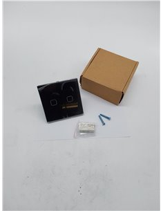 Interruptor de luz táctil, doble, vidrio, negro con botón cuadrado dimensiones 86x86 mm, con iluminación de botón Maclean Energy 2