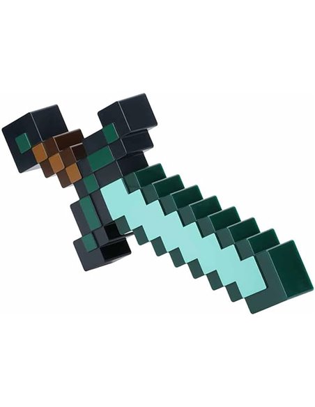Luz espada de diamante Minecraft - Producto oficial, 3 modos de luz dinámica con reacción al sonido, decoración para sala de jue